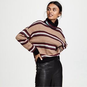 Rebecca Minkoff Ella Striped Sweater Camel NWT Size medium